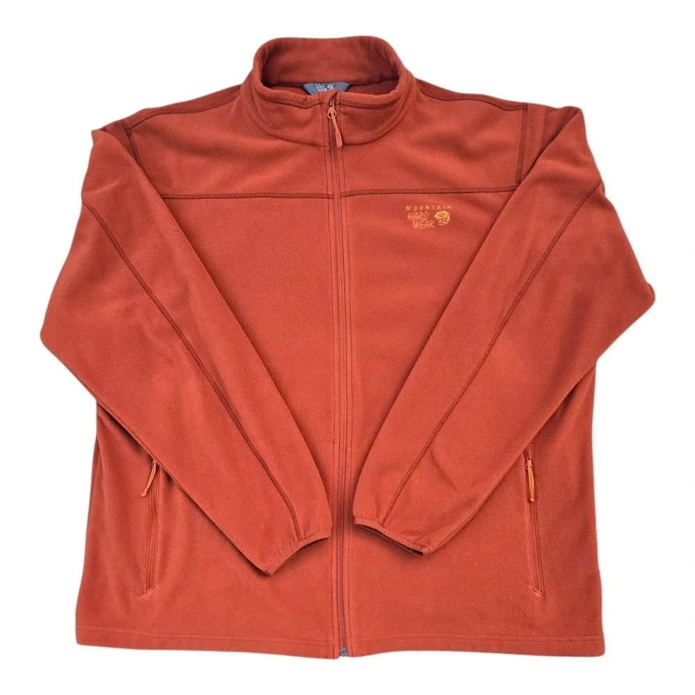 Mountain Hardwear Microchill 2.0 Fleece Jacket Full Zip Orange Rust Men's XXL